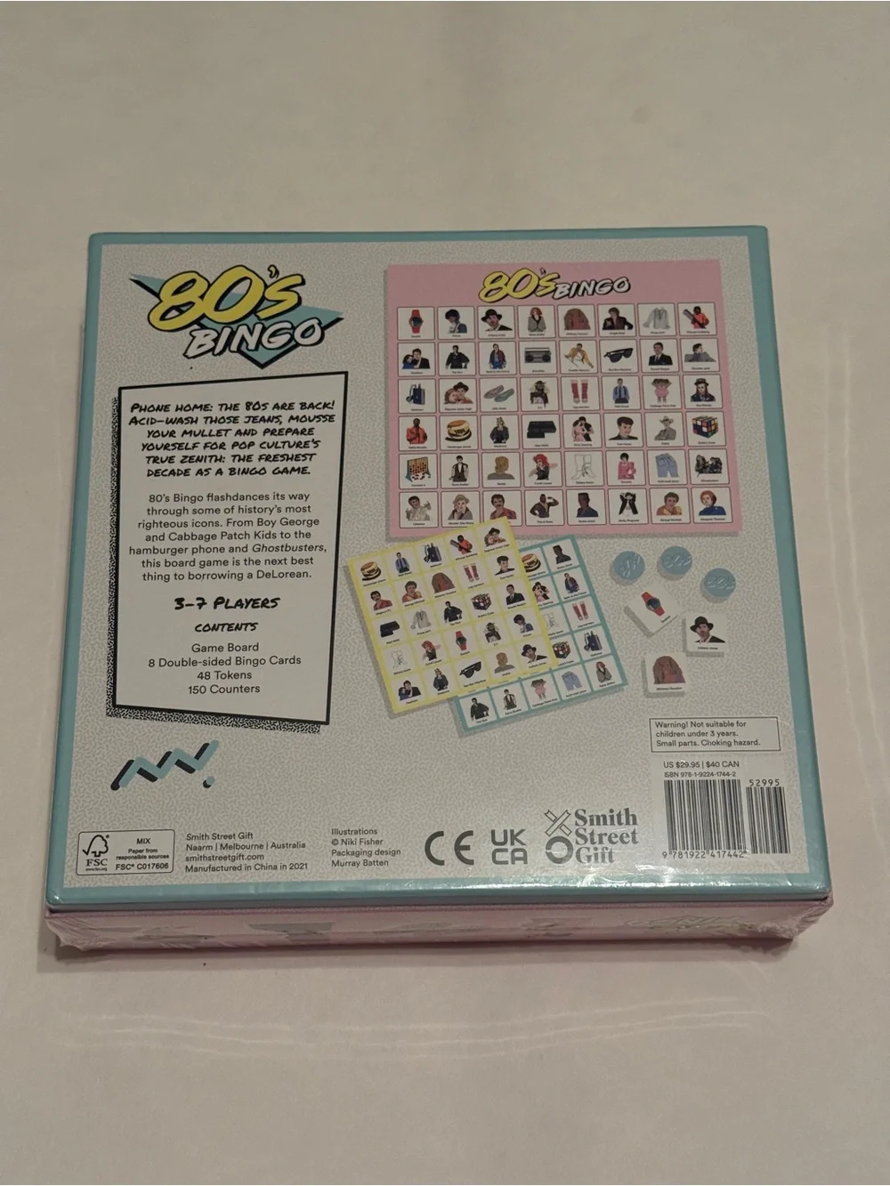 80’s Bingo Game Retro Pop Culture Party Game NEW Sealed